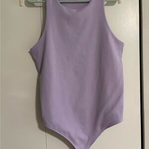 Express Lilac Ribbed Bodysuit